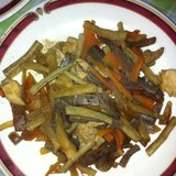 作りおきOK♬鶏肉＆根菜の中華炒め